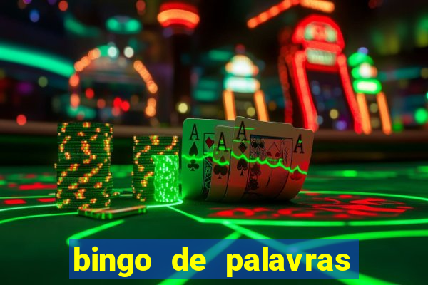 bingo de palavras 3 ano